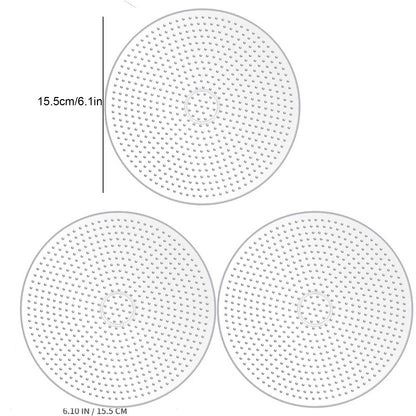 3Pcs 5mm Fuse Beads Boards High Temperature Resistance Large Clear Pegboards Kits Easy To Clean(Round)