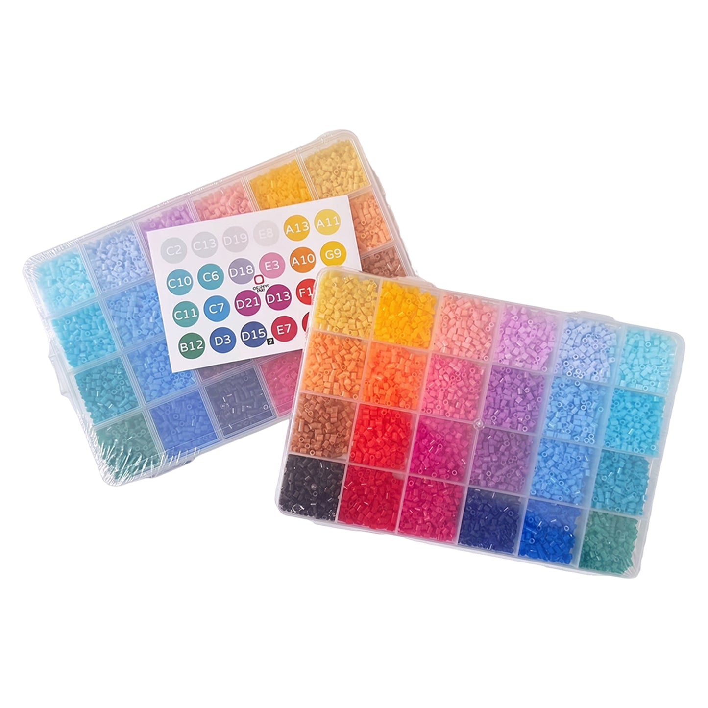 20 Colors 5mm Melty Beads Craft Kit Beginner-Friendly Iron Beads DIY Set with Color Label Pixel Art Beads Kit Ideal(Neon Pastel Color Fuse Beads Set)