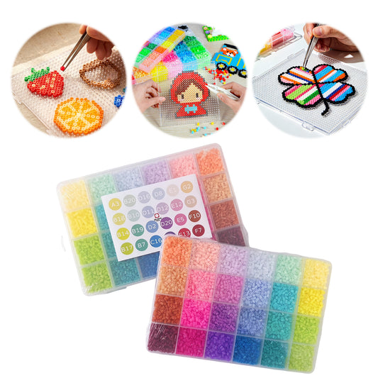 20 Colors 5mm Melty Beads Craft Kit Beginner-Friendly Iron Beads DIY Set with Color Label Pixel Art Beads Kit Ideal(Morandi Soft Tone Fuse Beads Set)