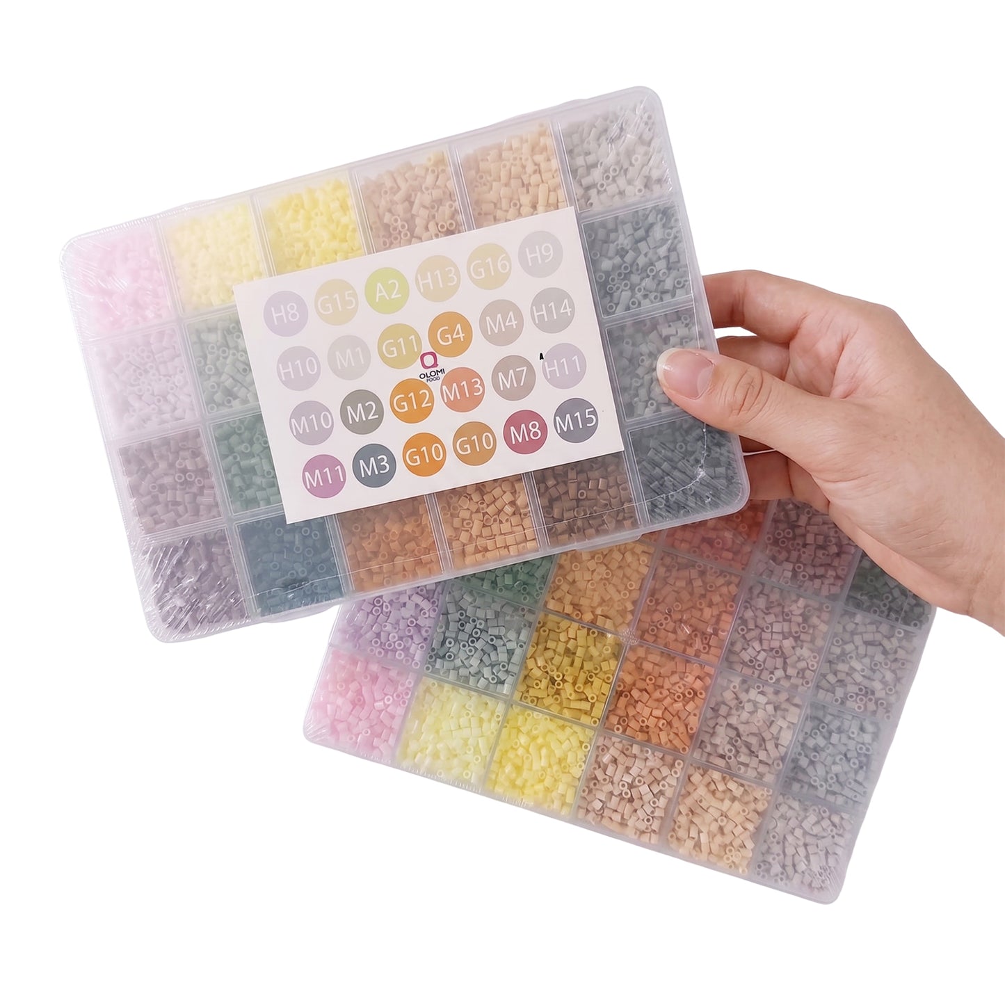 20 Colors 5mm Melty Beads Craft Kit Beginner-Friendly Iron Beads DIY Set with Color Label Pixel Art Beads Kit Ideal(Earthy Morandi Color Fuse Beads Set)