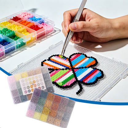 20 Colors 5mm Melty Beads Craft Kit Beginner-Friendly Iron Beads DIY Set with Color Label Pixel Art Beads Kit Ideal(Earthy Morandi Color Fuse Beads Set)