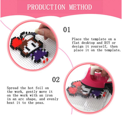 20 Colors 5mm Melty Beads Craft Kit Beginner-Friendly Iron Beads DIY Set with Color Label Pixel Art Beads Kit Ideal(Gradient Rainbow Color Fuse Beads Set)