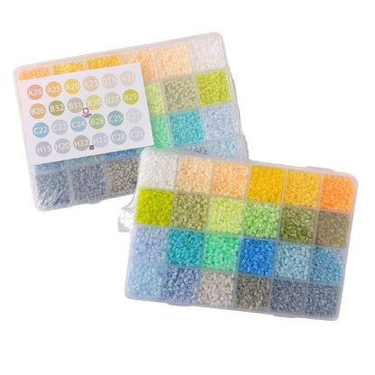 20 Colors 5mm Melty Beads Craft Kit Beginner-Friendly Iron Beads DIY Set with Color Label Pixel Art Beads Kit Ideal(Morandi Gray Tone Fuse Beads Set)
