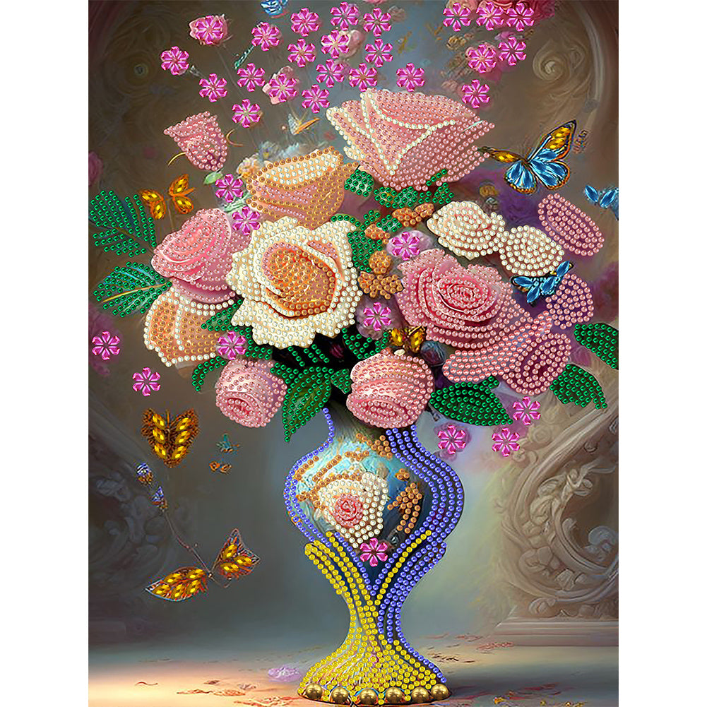 Bouquet Love Birdhouse - Special Shaped Drill Diamond Painting 30*40CM