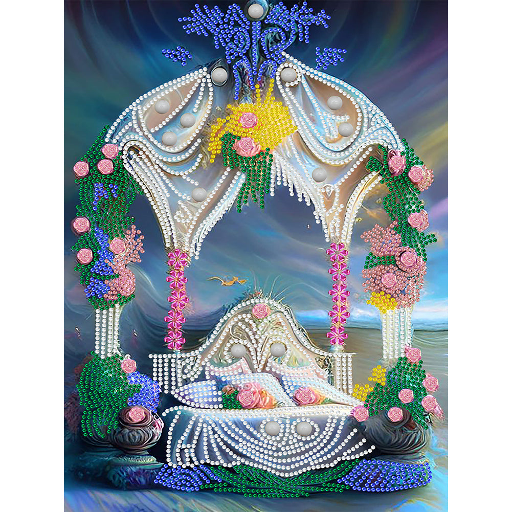 Bouquet Love Birdhouse - Special Shaped Drill Diamond Painting 30*40CM