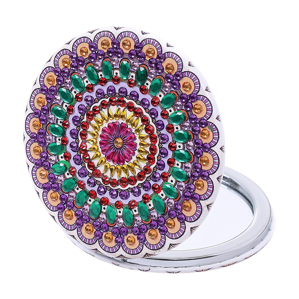 DIY Diamond Art Mosaic Makeup Mirror Art Craft Set Mandala Pattern Pocket Mirror