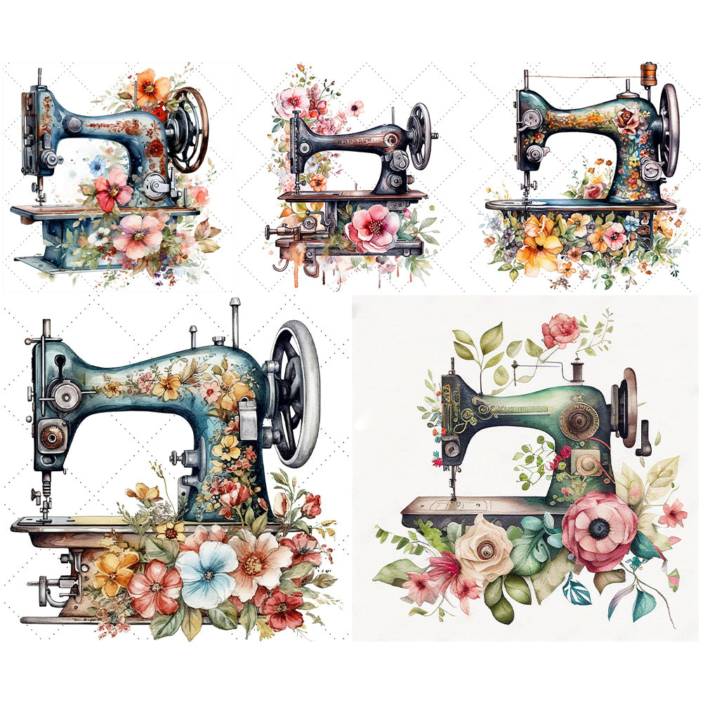 Sewing Machine 30*30CM(Canvas) Full Round Drill Diamond Painting