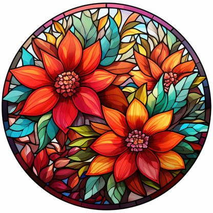 Christmas Glass Painting - Full Round Drill Diamond Painting 30*30CM