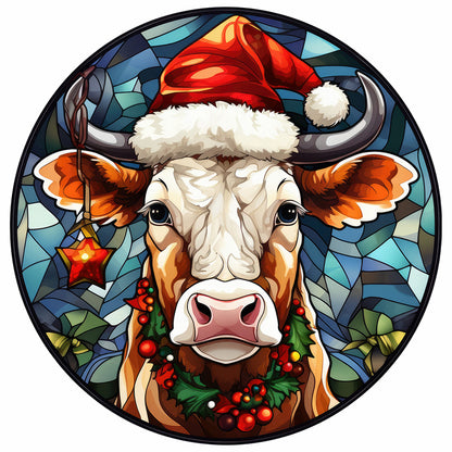 Christmas Glass Painting - Full Round Drill Diamond Painting 30*30CM
