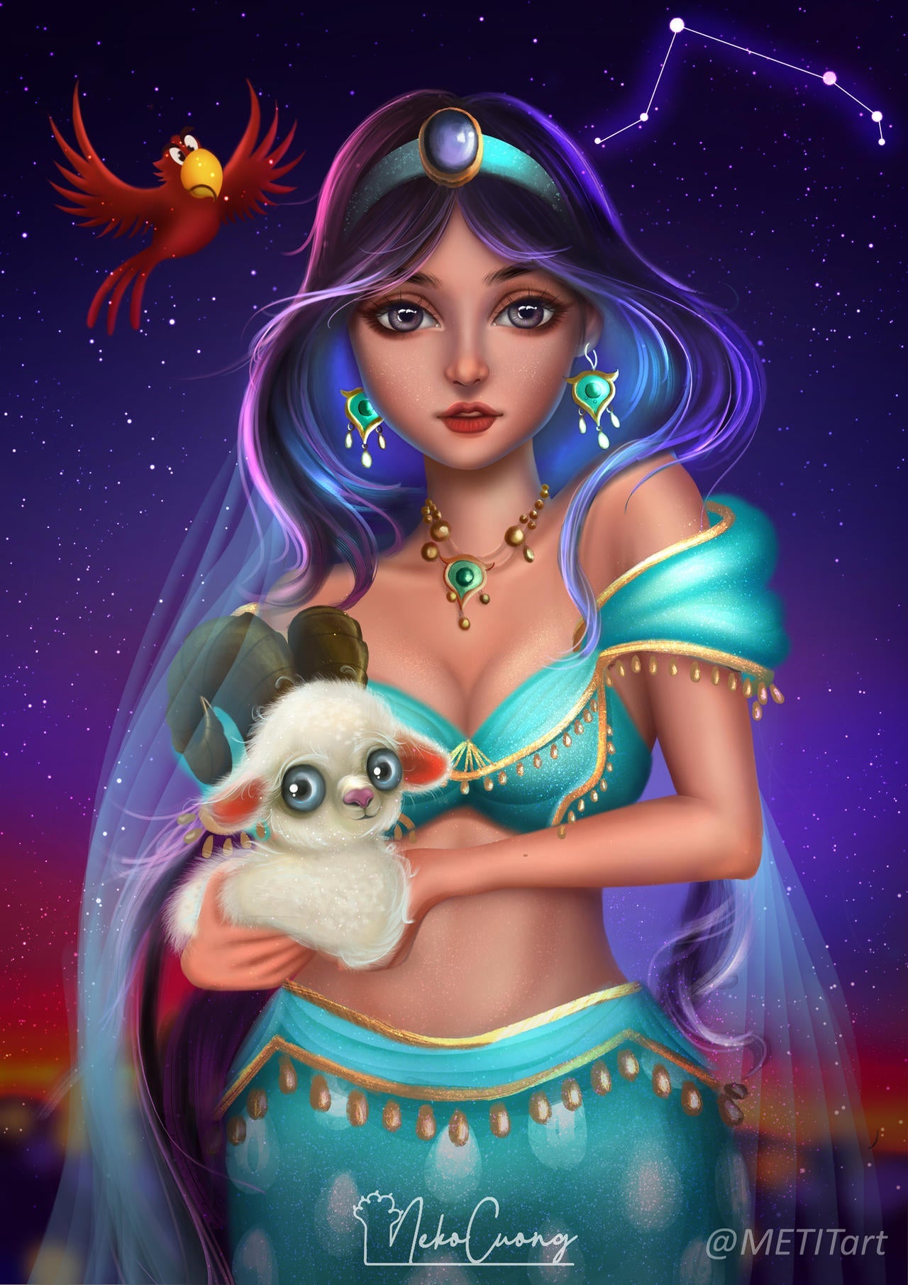 Disney Princess Jasmine - Full Round Drill Diamond Painting 30*40CM