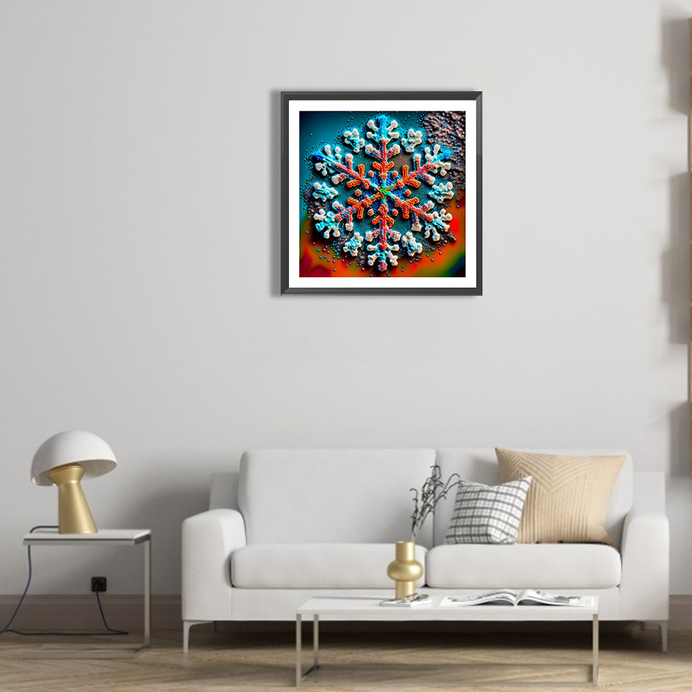 Winter Snowflakes - Full Round Drill Diamond Painting 30*30CM