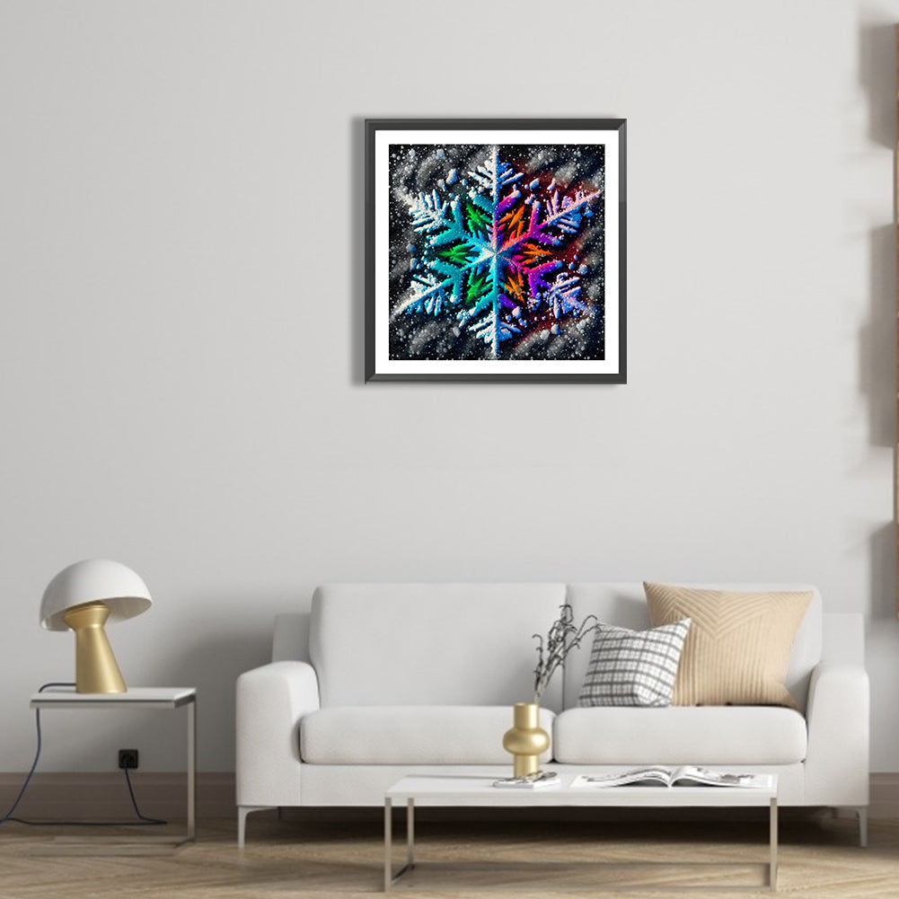 Winter Snowflakes - Full Round Drill Diamond Painting 30*30CM