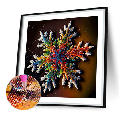 Winter Snowflakes - Full Round Drill Diamond Painting 30*30CM