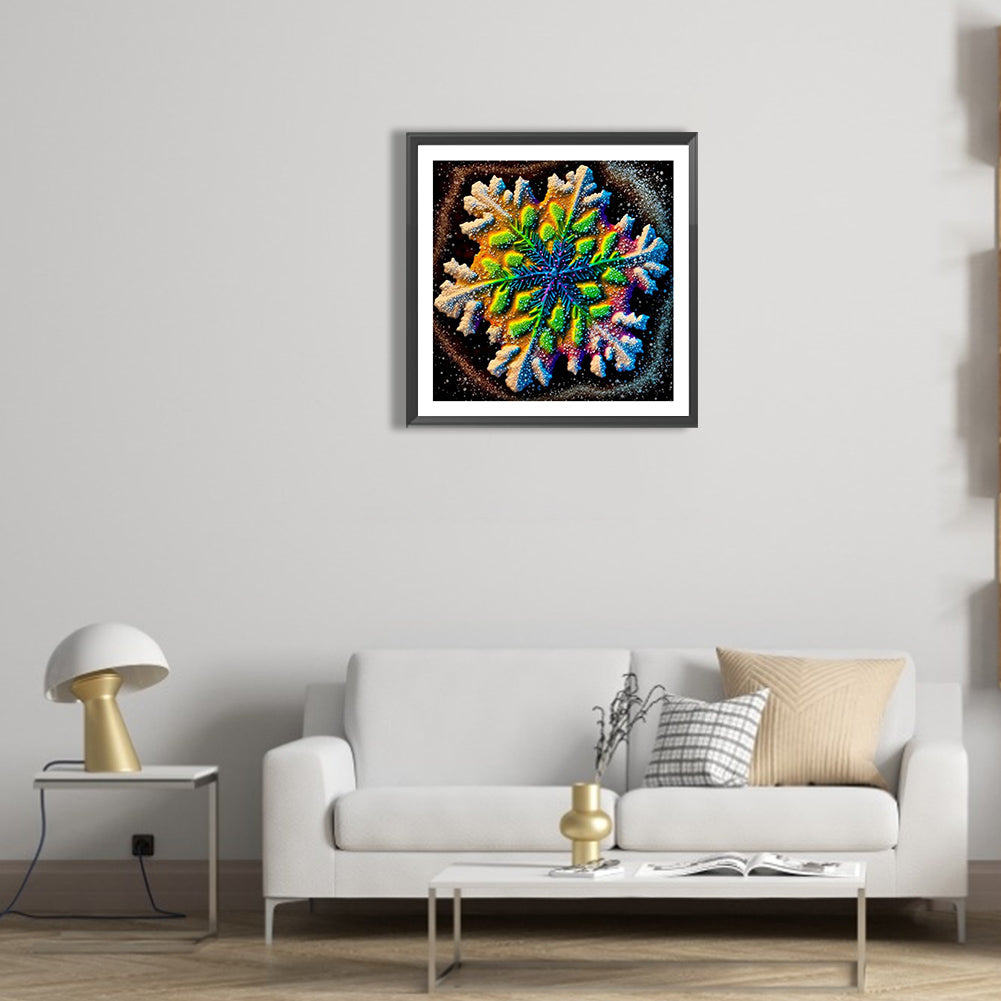 Winter Snowflakes - Full Round Drill Diamond Painting 30*30CM