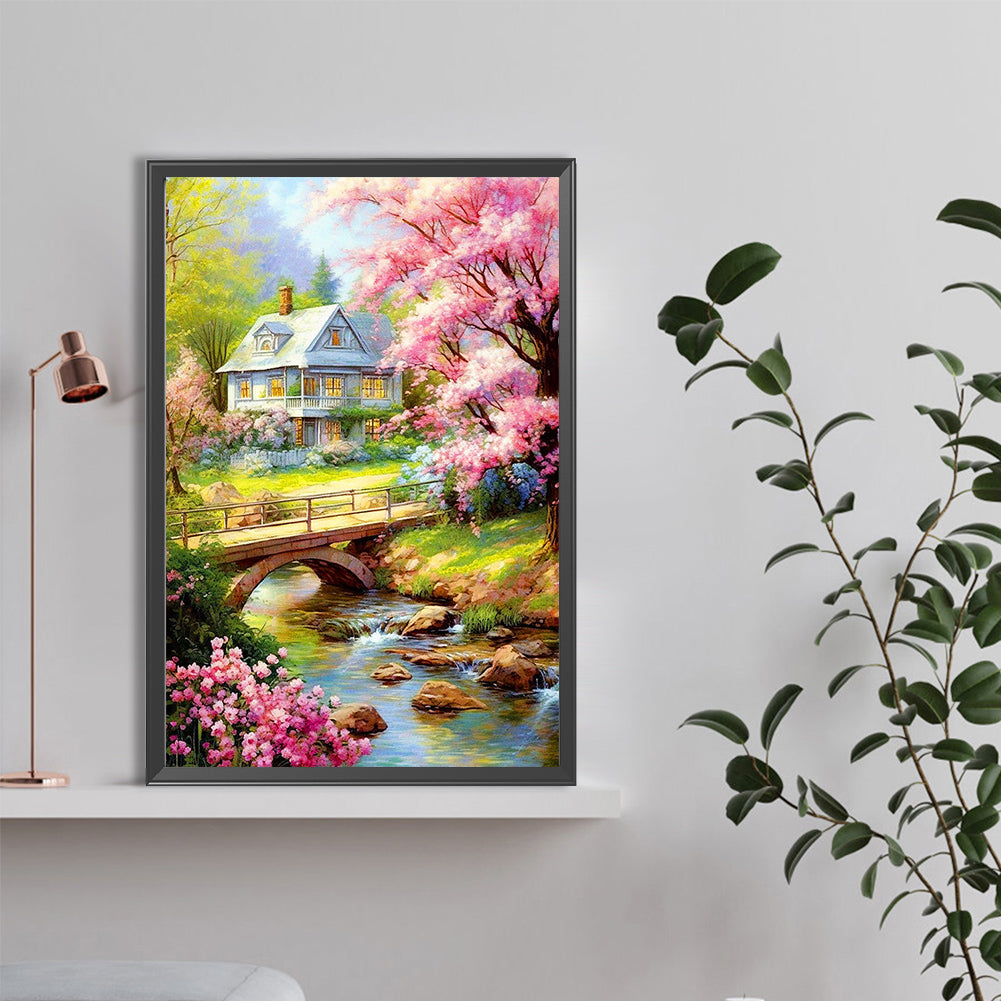 Beautiful Outdoor Suburbs - Full Round Drill Diamond Painting 40*60CM