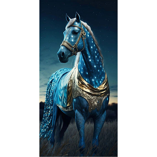 Green Horse - 11CT Stamped Cross Stitch 40*80CM