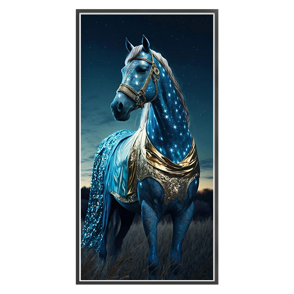 Green Horse - 11CT Stamped Cross Stitch 40*80CM