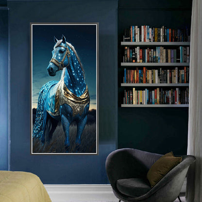 Green Horse - 11CT Stamped Cross Stitch 40*80CM