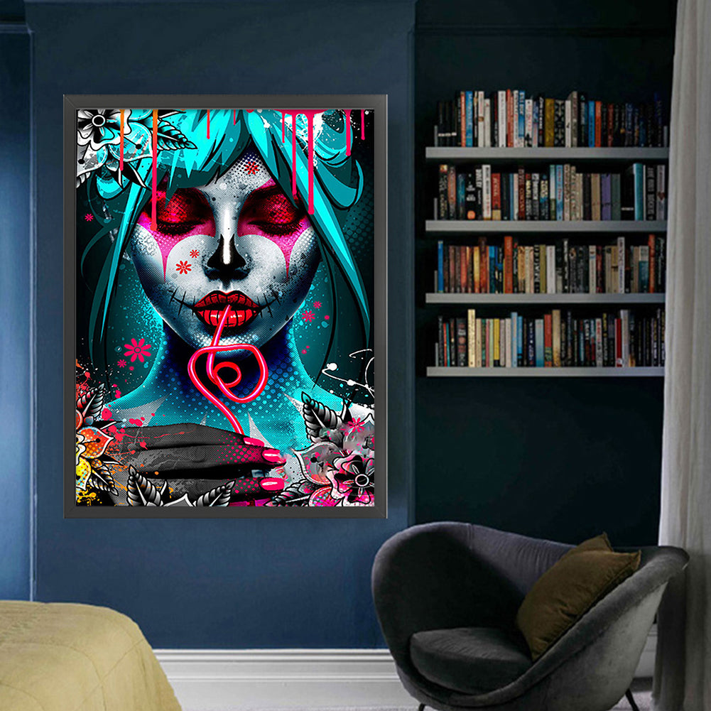 Weird Girl - 11CT Stamped Cross Stitch 50*65CM