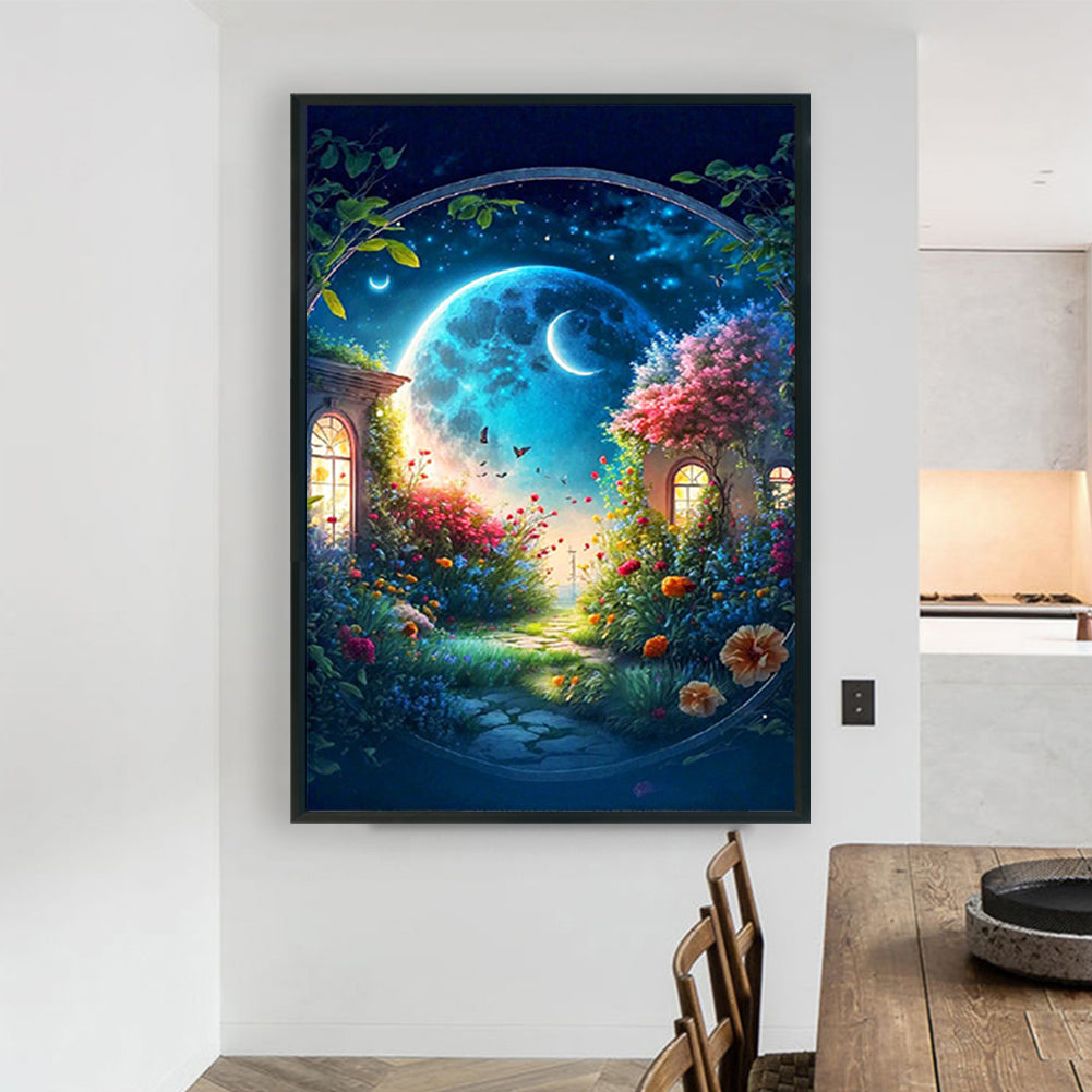 Fantasy Planet House - Full Round Drill Diamond Painting 55*75CM
