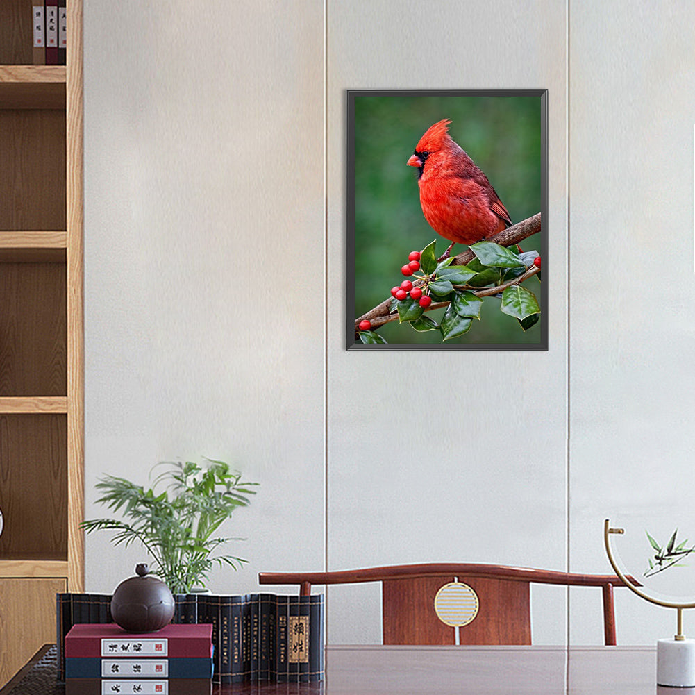Nordic Cardinal - Full Round Drill Diamond Painting 30*40CM