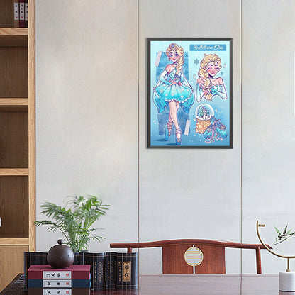 Princess Elsa - Full Round Drill Diamond Painting 30*40CM