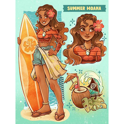 Princess Moana - Full Round Drill Diamond Painting 30*40CM