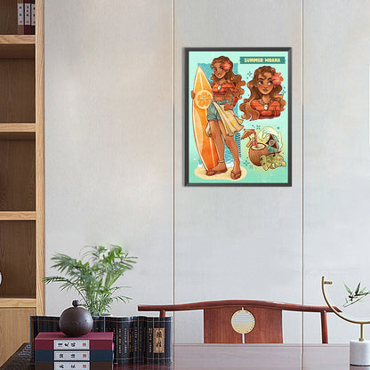 Princess Moana - Full Round Drill Diamond Painting 30*40CM