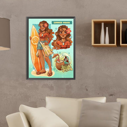 Princess Moana - Full Round Drill Diamond Painting 30*40CM