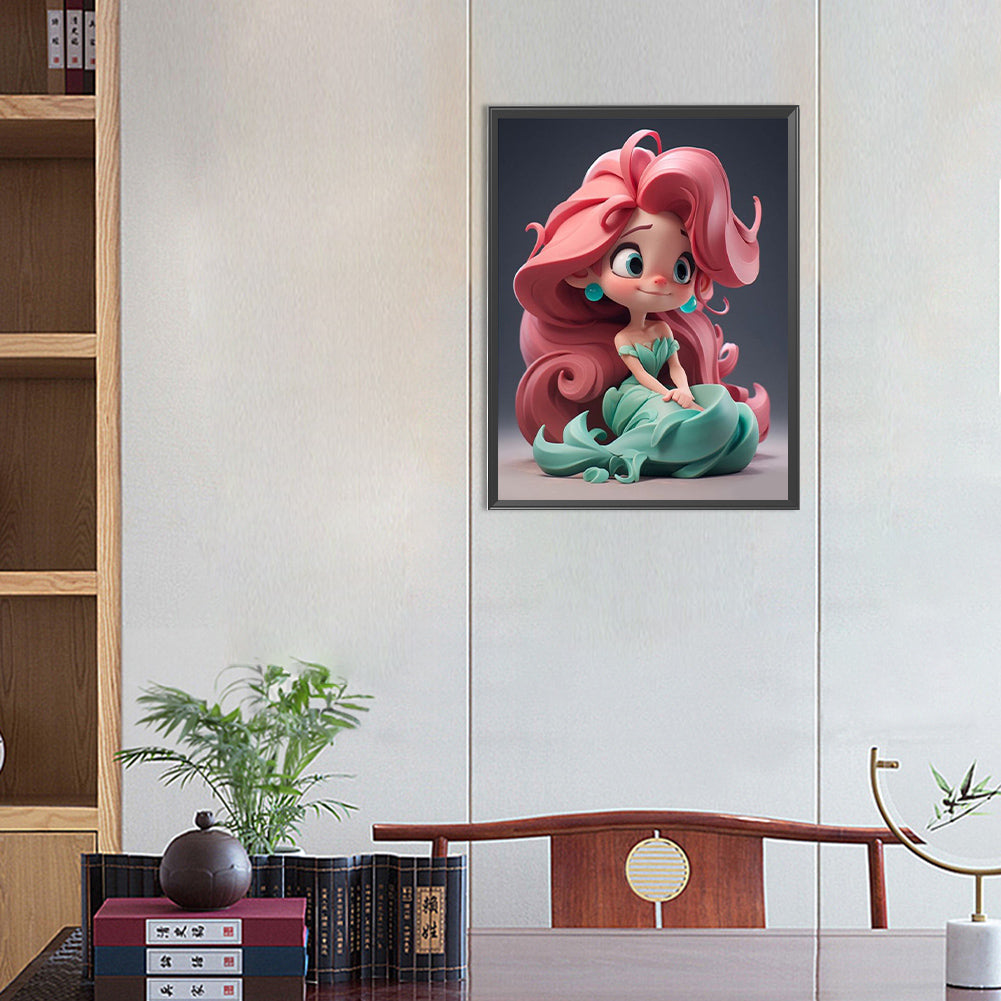 Disney Princess No Mermaid - Full Round Drill Diamond Painting 40*50CM