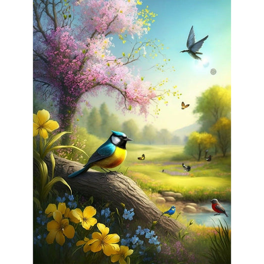 Forest Flowers - Full Round Drill Diamond Painting 30*40CM