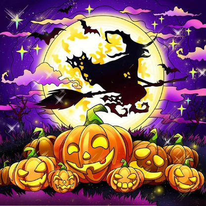 Halloween Jack-O-Lantern - Full Round Drill Diamond Painting 30*30CM