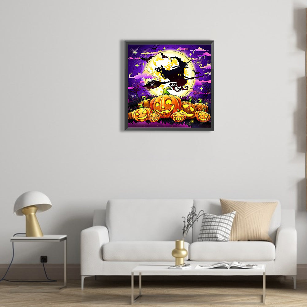 Halloween Jack-O-Lantern - Full Round Drill Diamond Painting 30*30CM