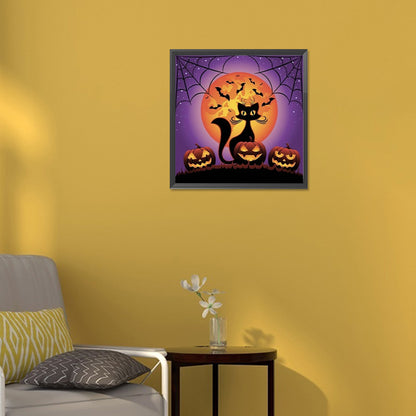 Halloween Jack-O-Lantern - Full Round Drill Diamond Painting 30*30CM