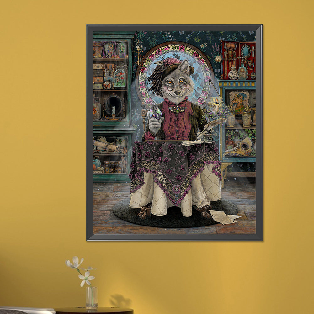 Aristocratic Royal Wolf - Full AB Round Drill Diamond Painting 40*50CM