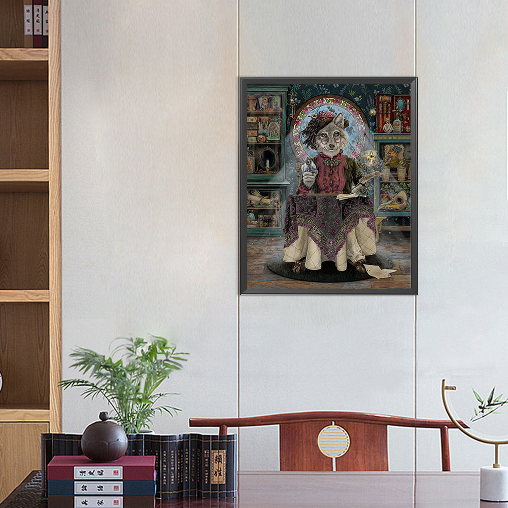 Aristocratic Royal Wolf - Full AB Round Drill Diamond Painting 40*50CM