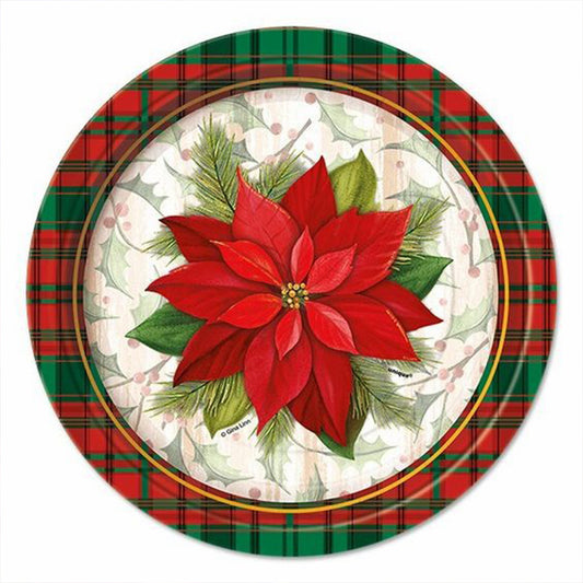 Round Poinsettia - Full Round Drill Diamond Painting 30*30CM