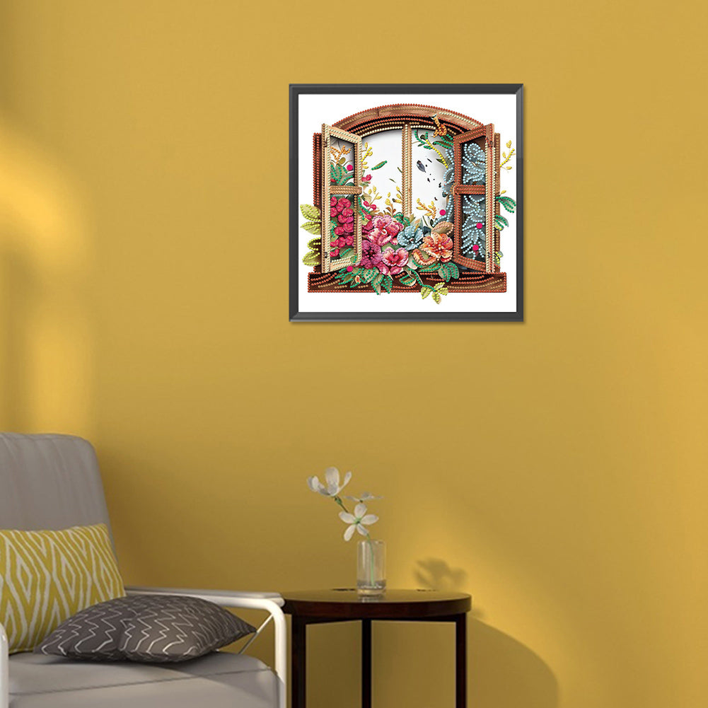 Windowsill -  Special Shaped Drill Diamond Painting 30*30CM