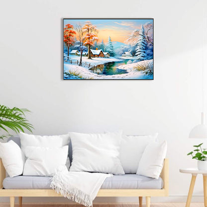 River And Snow - Full Round Drill Diamond Painting 60*40CM