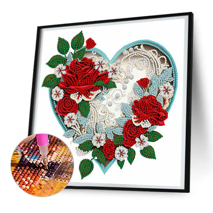 Flower Love - Special Shaped Drill Diamond Painting 30*30CM