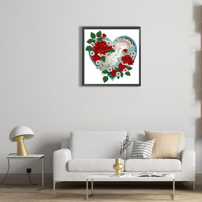 Flower Love - Special Shaped Drill Diamond Painting 30*30CM