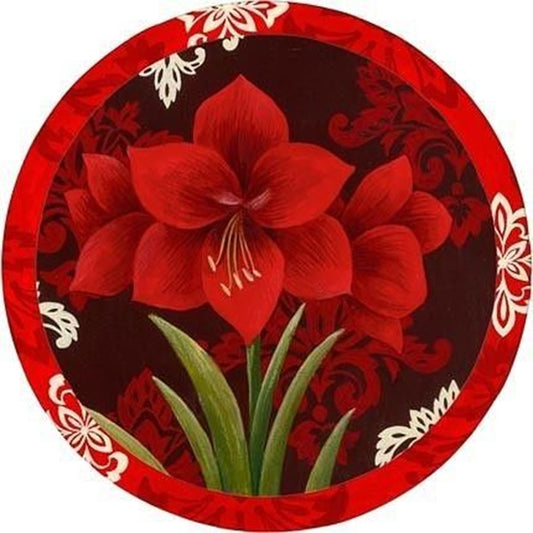 Round Poinsettia - Full Round Drill Diamond Painting 30*30CM