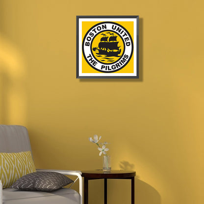 Boston United Football Club - Full Round Drill Diamond Painting 35*35CM