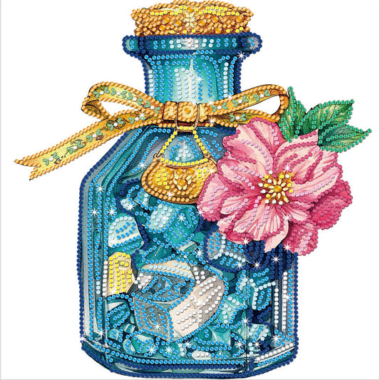 Flowers And Glass Vases - Special Shaped Drill Diamond Painting 30*30CM
