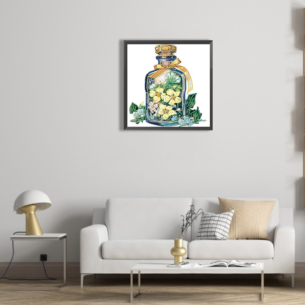 Flowers And Glass Vases - Special Shaped Drill Diamond Painting 30*30CM
