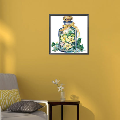 Flowers And Glass Vases - Special Shaped Drill Diamond Painting 30*30CM