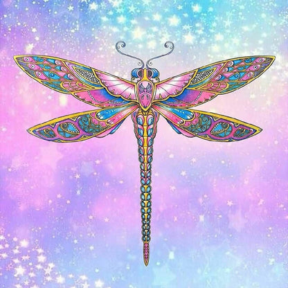 Dragonfly - Full Round Drill Diamond Painting 30*30CM
