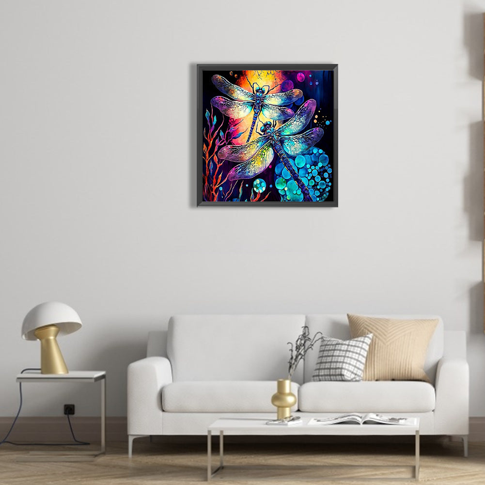 Dragonfly - Full Round Drill Diamond Painting 30*30CM
