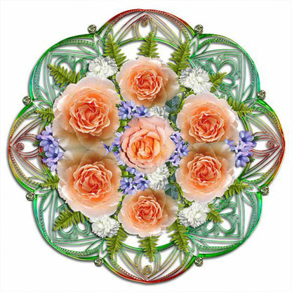 Mandala Bouquet - Full Round Drill Diamond Painting 30*30CM