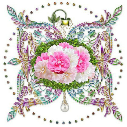 Mandala Bouquet - Full Round Drill Diamond Painting 30*30CM